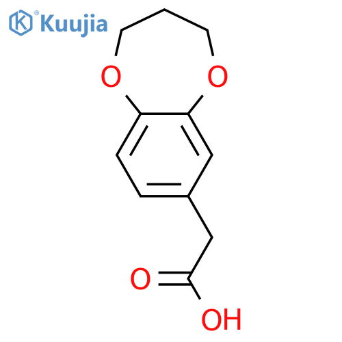 2-(3,4-dihydro-2H-1,5-benzodioxepin-7-yl)acetic acid structure
