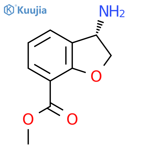 7-Benzofurancarboxylic acid, 3-amino-2,3-dihydro-, methyl ester, (3S)- structure
