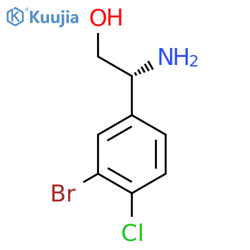 (2R)-2-amino-2-(3-bromo-4-chlorophenyl)ethan-1-ol structure