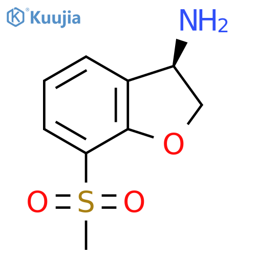 3-Benzofuranamine, 2,3-dihydro-7-(methylsulfonyl)-, (3R)- structure