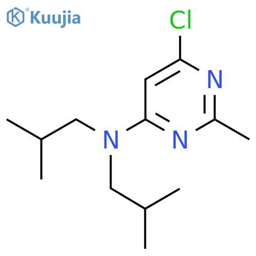 6-chloro-2-methyl-n,n-bis(2-methylpropyl)pyrimidin-4-amine structure