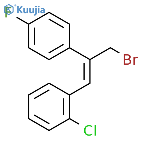 1-(3-Bromo-2-(4-fluorophenyl)prop-1-en-1-yl)-2-chlorobenzene structure