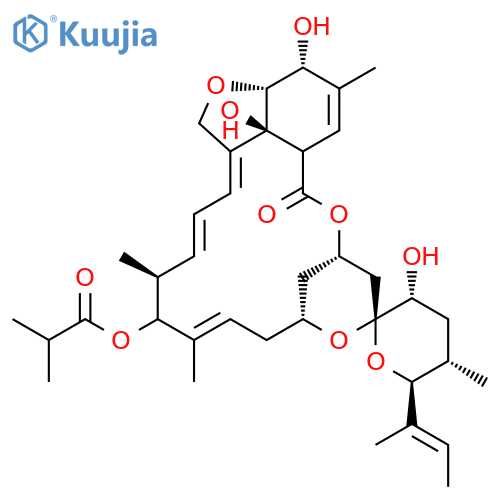 Milbemycin B,5-O-demethyl-28-deoxy-6,28-epoxy-22-hydroxy-13-(2-methyl-1-oxopropoxy)-25-(1-methyl-1-propenyl)-,(6R,13R,22R,25S)- (9CI) structure