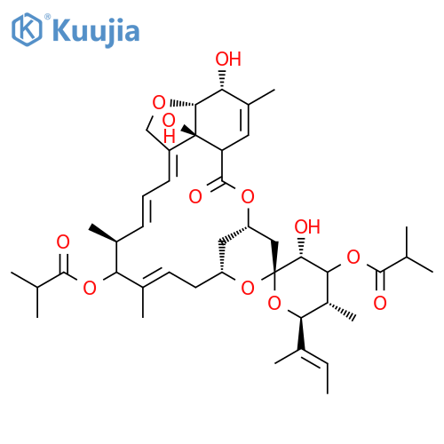 Milbemycin B,5-O-demethyl-28-deoxy-6,28-epoxy-22-hydroxy-13,23-bis(2-methyl-1-oxopropoxy)-25-(1-methyl-1-propenyl)-,(6R,13R,22R,23S,25S)- (9CI) structure
