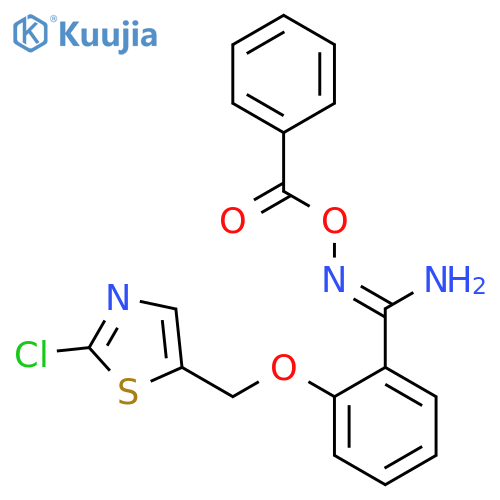 (Z)-[amino({2-[(2-chloro-1,3-thiazol-5-yl)methoxy]phenyl})methylidene]amino benzoate structure