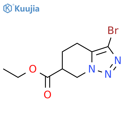 ethyl 3-bromo-4,5,6,7-tetrahydrotriazolo1,5-apyridine-6-carboxylate structure
