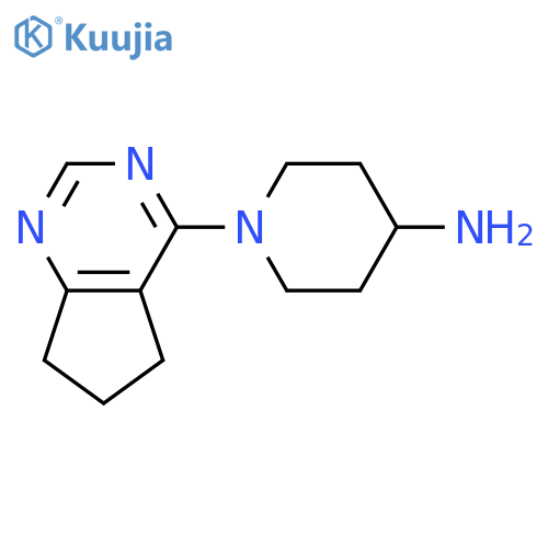 1-{5H,6H,7H-cyclopenta[d]pyrimidin-4-yl}piperidin-4-amine structure