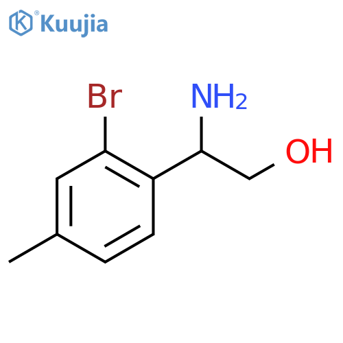 2-amino-2-(2-bromo-4-methylphenyl)ethan-1-ol structure