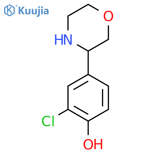 2-chloro-4-(morpholin-3-yl)phenol structure