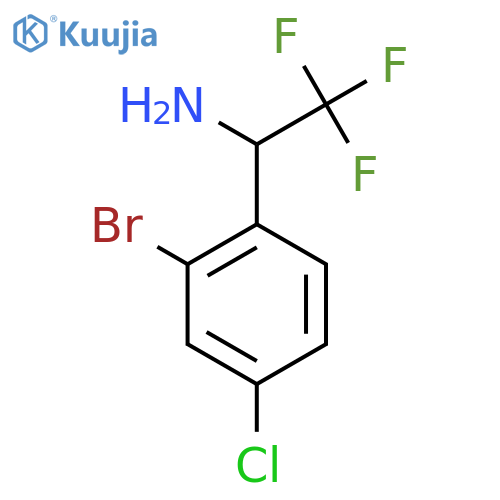 1-(2-bromo-4-chlorophenyl)-2,2,2-trifluoroethan-1-amine structure