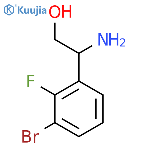 2-amino-2-(3-bromo-2-fluorophenyl)ethan-1-ol structure