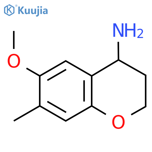 6-METHOXY-7-METHYL-3,4-DIHYDRO-2H-1-BENZOPYRAN-4-AMINE structure