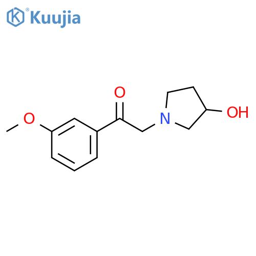 2-(3-hydroxypyrrolidin-1-yl)-1-(3-methoxyphenyl)ethan-1-one structure