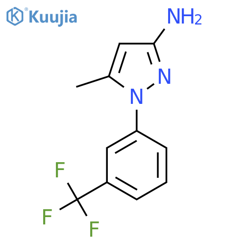 5-methyl-1-3-(trifluoromethyl)phenyl-1H-pyrazol-3-amine structure