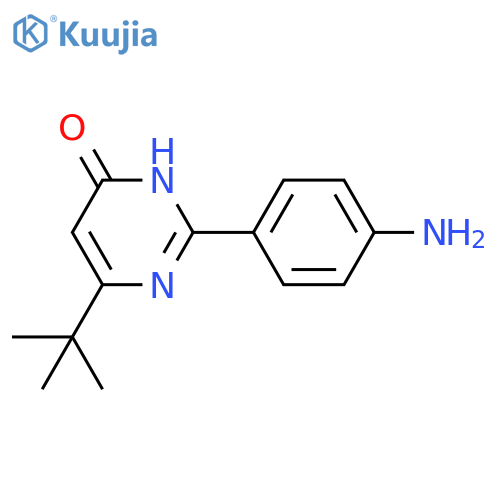 2-(4-Aminophenyl)-6-tert-butyl-3,4-dihydropyrimidin-4-one structure