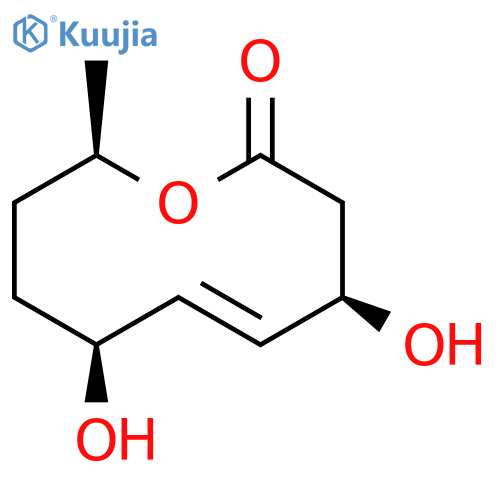 3,6-Dihydroxy-4-decen-9-olide; (3R,4E,6S,9R)-form structure
