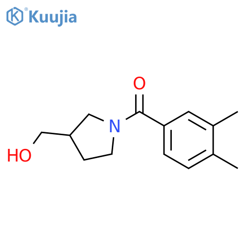 [1-(3,4-dimethylbenzoyl)pyrrolidin-3-yl]methanol structure