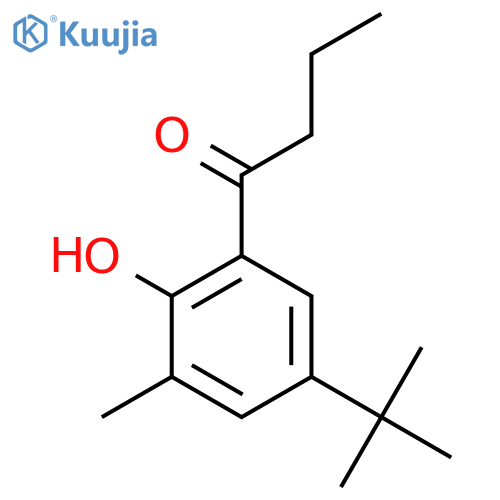 1-(5-tert-butyl-2-hydroxy-3-methylphenyl)butan-1-one structure