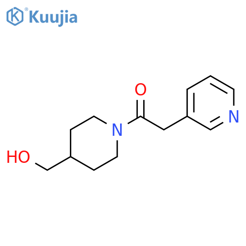 1-[4-(hydroxymethyl)piperidin-1-yl]-2-(pyridin-3-yl)ethan-1-one structure