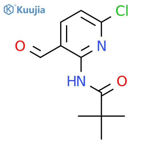 N-(6-Chloro-3-formylpyridin-2-yl)pivalamide structure