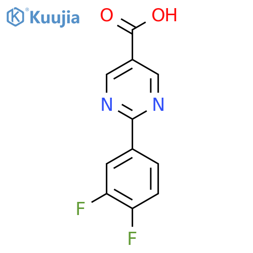 2-(3,4-Difluorophenyl)pyrimidine-5-carboxylic acid structure