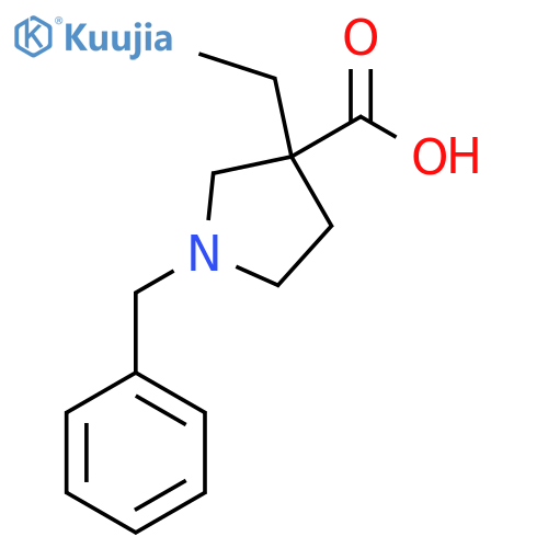 1-benzyl-3-ethylpyrrolidine-3-carboxylic acid structure