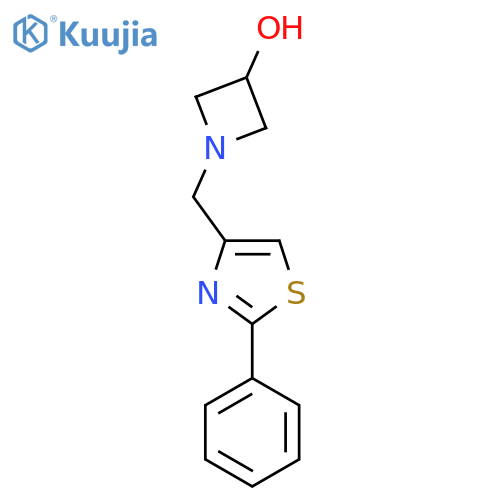 1-[(2-Phenyl-1,3-thiazol-4-yl)methyl]azetidin-3-ol structure