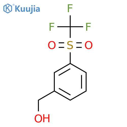 (3-trifluoromethanesulfonylphenyl)methanol structure