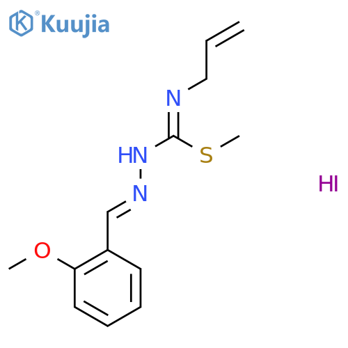 (2,3-Diaza-4-(2-methoxyphenyl)-1-methylthiobuta-1,3-dienyl)prop-2-enylamine, hydroiodide structure
