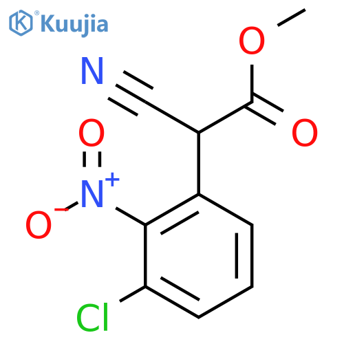 Methyl 2-(3-chloro-2-nitrophenyl)-2-cyanoacetate structure