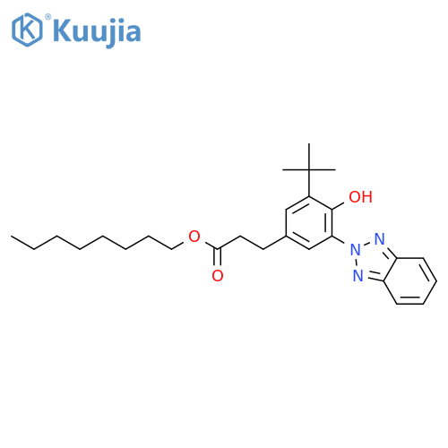 3-(2H-Benzotriazolyl)-5-(1,1-di-methylethyl)-4-hydroxy-benzenepropanoicacid octylesters structure