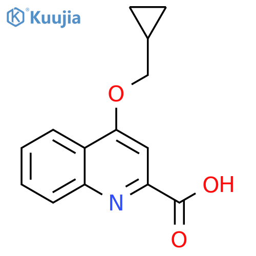 4-(cyclopropylmethoxy)quinoline-2-carboxylic acid structure