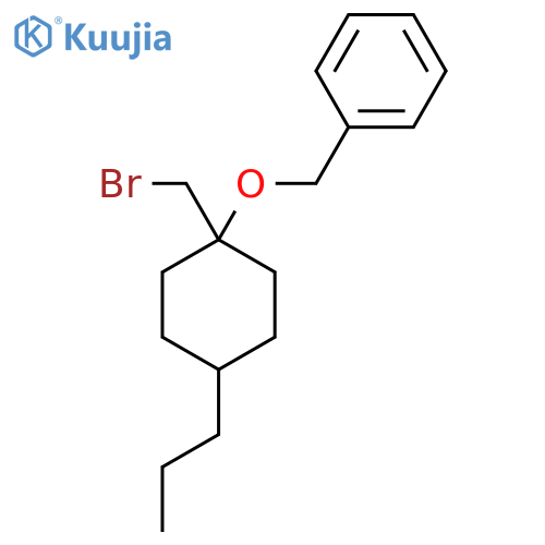 ({1-(bromomethyl)-4-propylcyclohexyloxy}methyl)benzene structure