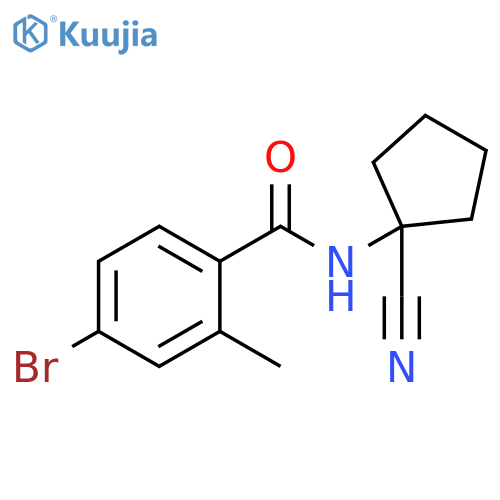 4-Bromo-N-(1-cyanocyclopentyl)-2-methylbenzamide structure