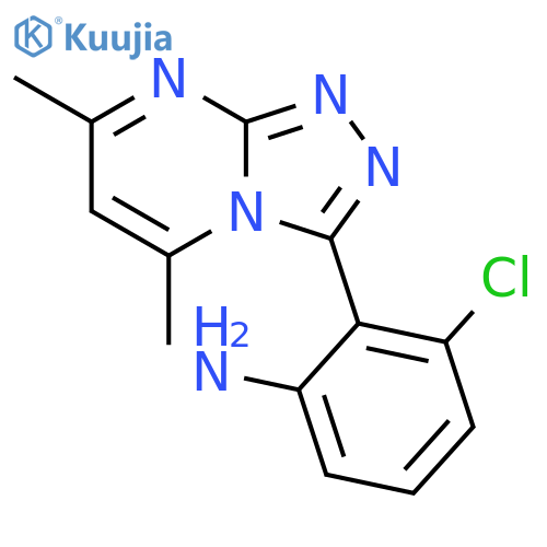 3-chloro-2-{5,7-dimethyl-1,2,4triazolo4,3-apyrimidin-3-yl}aniline structure