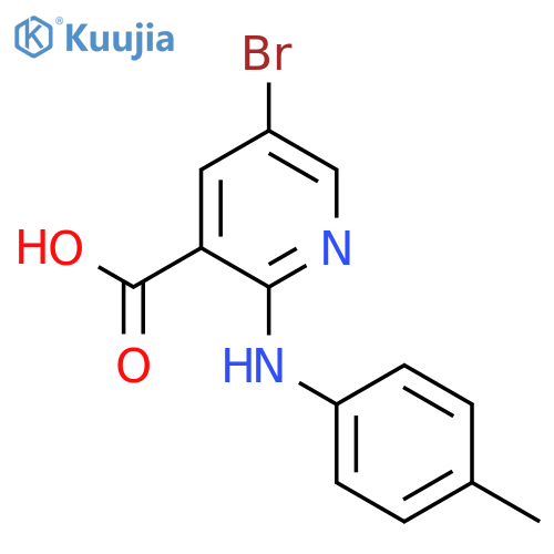 5-Bromo-2-(4-methylanilino)pyridine-3-carboxylic acid structure
