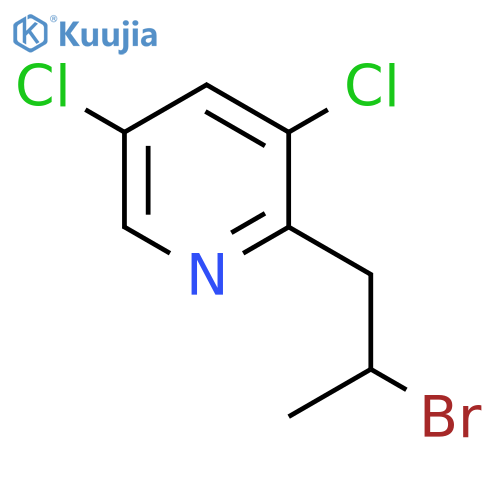 2-(2-bromopropyl)-3,5-dichloropyridine structure