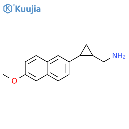 2-(6-methoxynaphthalen-2-yl)cyclopropylmethanamine structure