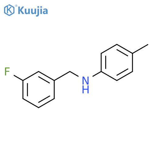N-(3-fluorobenzyl)-4-methylaniline structure