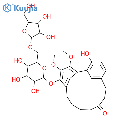 Myricanol; (ξ)-form, 11-Ketone, 5-O-[α-L-arabinofuranosyl-(1→6)-β-D-glucopyranoside] structure