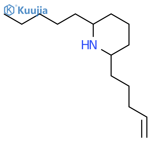 trans-2-(4-Pentenyl)-6-pentylpiperidine structure