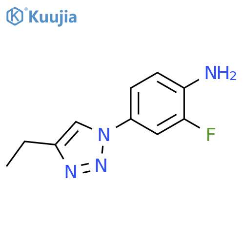 4-(4-ethyl-1H-1,2,3-triazol-1-yl)-2-fluoroaniline structure