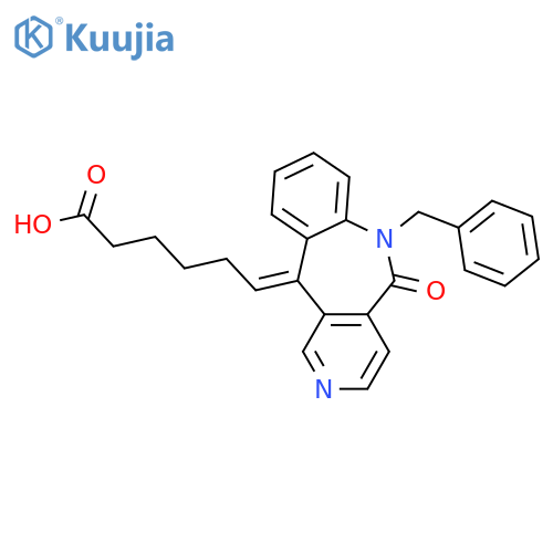 Hexanoic acid,6-[5,6-dihydro-5-oxo-6-(phenylmethyl)-11H-pyrido[4,3-c][1]benzazepin-11-ylidene]-,(E)- (9CI) structure