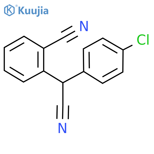 2-[(4-chlorophenyl)(cyano)methyl]benzonitrile structure