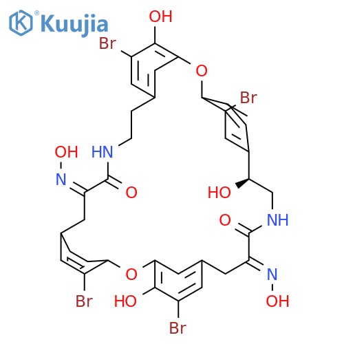 2,18-Dioxa-10,27-diazapentacyclo[28.2.2.214,17.13,7.119,23]octatriaconta-3,5,7(38),14,16,19,21,23(35),30,32,33,36-dodecaene-11,12,25,26-tetrone,5,16,21,32-tetrabromo-4,20,29-trihydroxy-, 12,25-dioxime, (29S)- structure