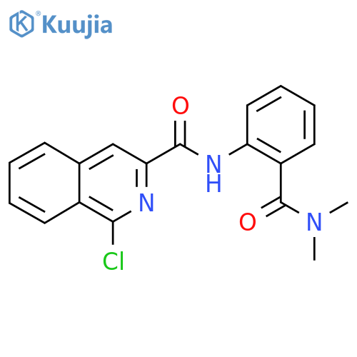 1-chloro-N-[2-(dimethylcarbamoyl)phenyl]isoquinoline-3-carboxamide structure