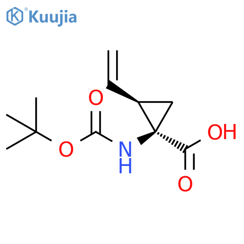 Cyclopropanecarboxylic acid, 1-[[(1,1-dimethylethoxy)carbonyl]amino]-2-ethenyl-, (1R,2R)- structure