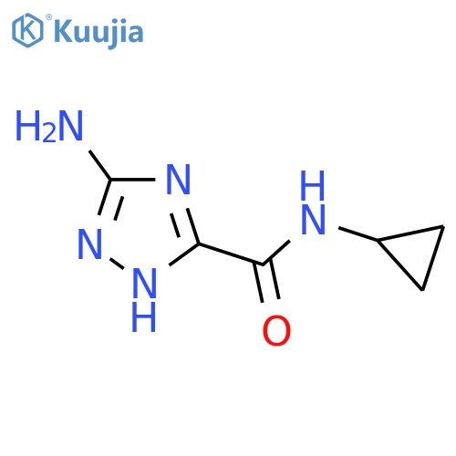 5-Amino-N-cyclopropyl-1H-1,2,4-triazole-3-carboxamide structure
