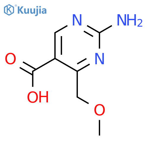 2-amino-4-(methoxymethyl)pyrimidine-5-carboxylic acid structure