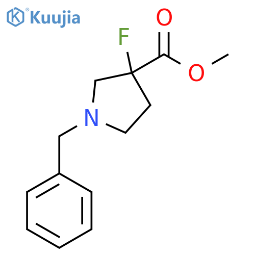 methyl 1-benzyl-3-fluoro-pyrrolidine-3-carboxylate structure